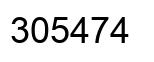 Number 305474 black image