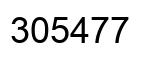 Number 305477 black image