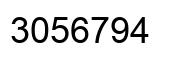 Number 3056794 black image