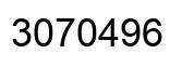 Number 3070496 black image