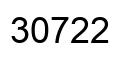 Número 30722 imagen negro