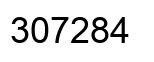 Number 307284 black image