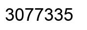 Number 3077335 black image