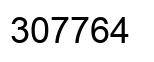 Number 307764 black image