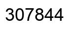 Number 307844 black image