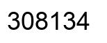 Number 308134 black image