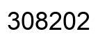 Number 308202 black image