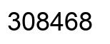 Number 308468 black image