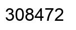 Number 308472 black image