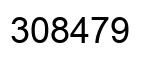 Number 308479 black image