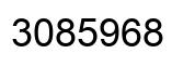 Number 3085968 black image