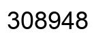 Number 308948 black image