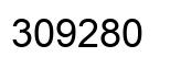 Number 309280 black image