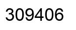 Number 309406 black image