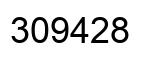 Number 309428 black image