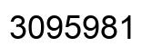 Number 3095981 black image