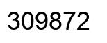 Number 309872 black image