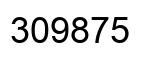 Number 309875 black image