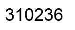 Number 310236 black image