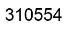 Number 310554 black image
