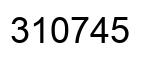 Number 310745 black image