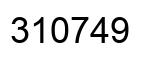 Number 310749 black image