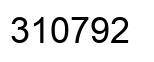 Number 310792 black image