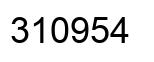 Number 310954 black image