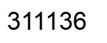 Number 311136 black image