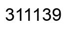 Number 311139 black image