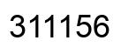 Number 311156 black image