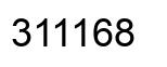 Number 311168 black image
