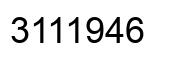 Number 3111946 black image