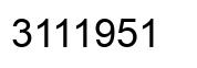 Número 3111951 imagen negro