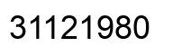 Número 31121980 imagen negro