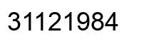 Number 31121984 black image