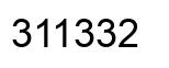 Number 311332 black image