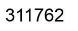 Number 311762 black image