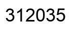 Number 312035 black image