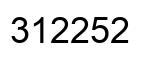 Number 312252 black image