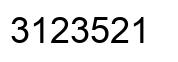 Número 3123521 imagen negro