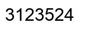 Número 3123524 imagen negro