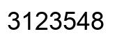 Number 3123548 black image