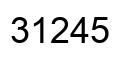 Número 31245 imagen negro