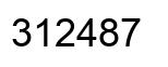 Número 312487 imagen negro