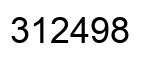 Number 312498 black image