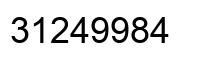 Number 31249984 black image