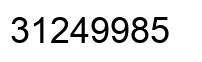 Number 31249985 black image