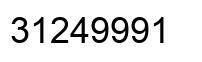 Number 31249991 black image