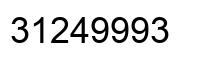 Number 31249993 black image